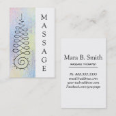 *~* Sacred Geometry Pastel Massage Nirvana Visitekaartje (Voorkant / Achterkant)