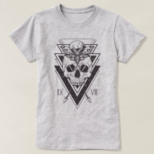Sacred Geometry Scull and Moth T-Shirt