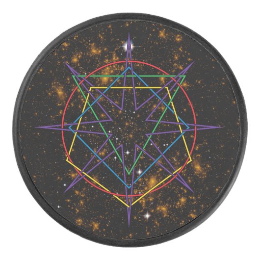 Sacred Geometry Sigil Hockey Puck (Voorkant)