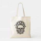 Sacred Geometry Skull Tote Bag (Achterkant)