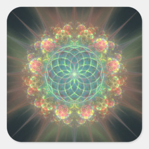 Sacred Geometry Vierkante Sticker