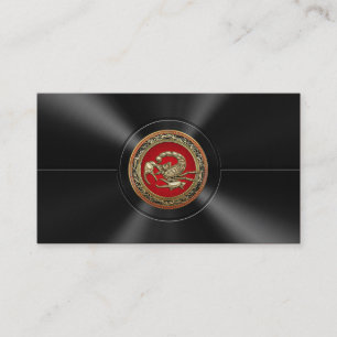 Sacred Golden Scorpion Red Visitekaartje