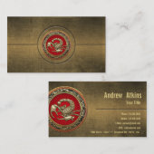 Sacred Golden Scorpion Red Visitekaartje (Voorkant / Achterkant)