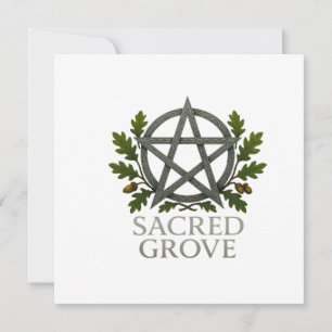 Sacred Grove Pentagram Wiccan Feestdagenkaart