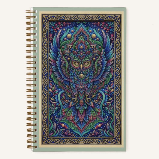 Sacred Guardian Owl Zentangle Totem Journal (Recto)