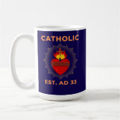 Sacred Heart AD 33 Catholique Mug (Gauche)