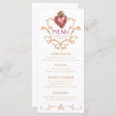 Sacred Heart Baroque Weddenningmenu (Voorkant / Achterkant)