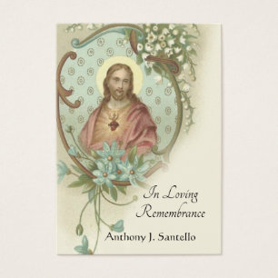 Sacred Heart Catholic Funeral Memorial Carte Saint