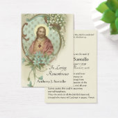 Sacred Heart Catholic Funeral Memorial Carte Saint (Bureau)