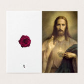 Sacred Heart Catholique Condolence Merci Cartes (Outside Unfolded)