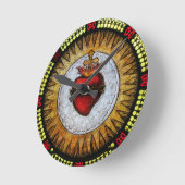 Sacred Heart Clock Ronde Klok (Hoek)