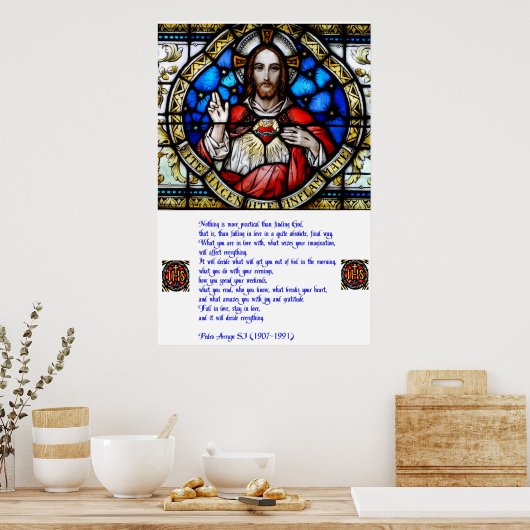 Sacred Heart en Arrupe Prayer Poster (Keuken)