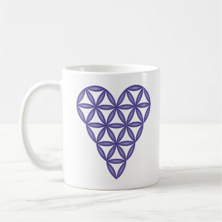 Sacred Heart - Heart of life, 3D/Blue. Koffiemok