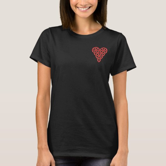 Sacred Heart - Heart of life, 3D/Red. T-shirt (Voorkant)