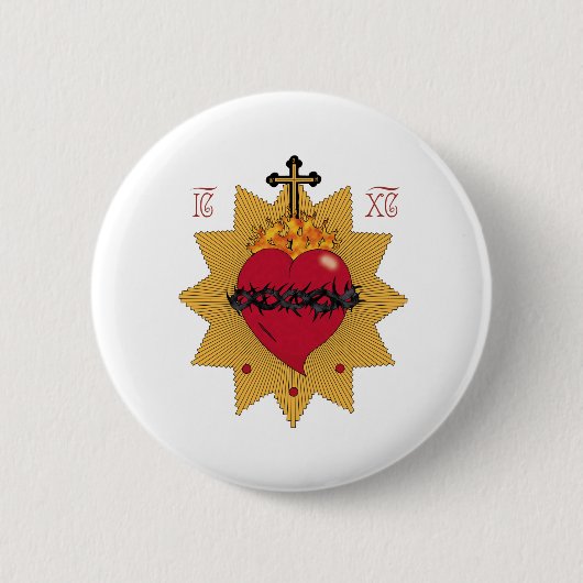 Sacred Heart I Ronde Button 5,7 Cm (Voorkant)