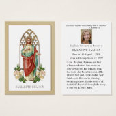 Sacred Heart Jesus Funeral Memorial Prayer Kaart (Voorkant /achterkant)