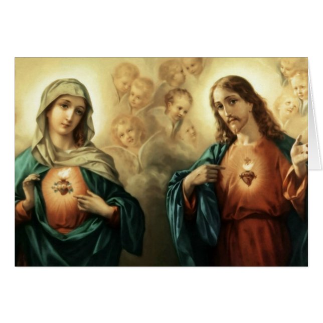 Sacred Heart Jesus Immaculate Mary Angels (Voorkant Horizontaal)