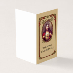 Sacred Heart Jesus rooms-katholieke begrafenis Visitekaartjes