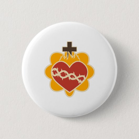 Sacred Heart, katholiek Ronde Button 5,7 Cm (Voorkant)