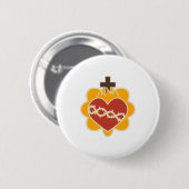 Sacred Heart, katholiek Ronde Button 5,7 Cm (Voorkant /achterkant)