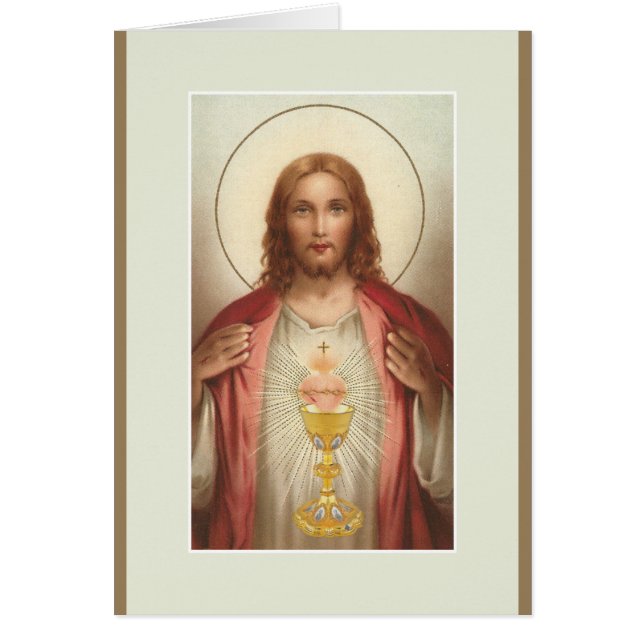 Sacred Heart-katholieke Mass Offcard (Voorkant)