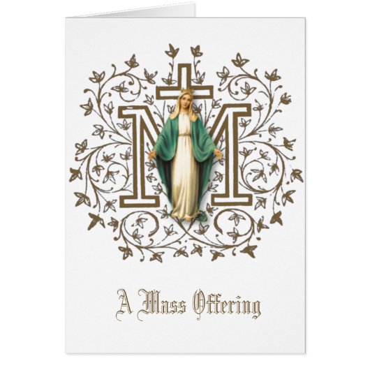 Sacred Heart of Jesus Catholic Mass Offering Card (Devant)