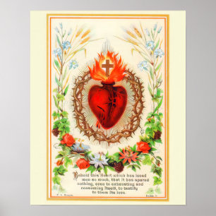 Sacred Heart of Jesus Vintage A-092621 Poster