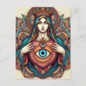 Sacred Heart Of Mary Protection From Evil Briefkaart (Voorkant)