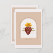 Sacred Heart Prayer Kaart (Voorkant / Achterkant)