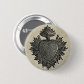 Sacred Heart Ronde Button 5,7 Cm (Voorkant /achterkant)