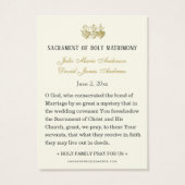 Sacred Hearts Catholic Wedding Prayer Card (Dos)