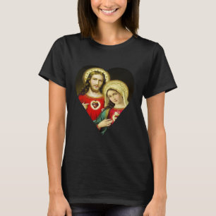 Sacred Hearts Jesus Mary Humoureuze Big T-shirt