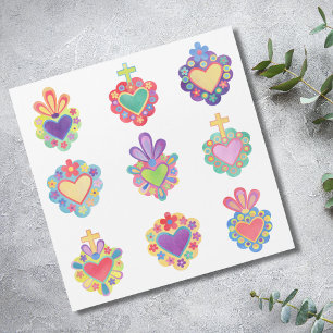 SACRED HEARTS, WATERVERF, mexico, mexicaanse folk