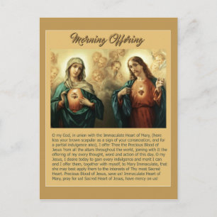 Sacred Jesus Immaculate Heart Mary Angels Cherubs Briefkaart