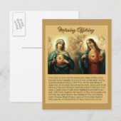 Sacred Jesus Immaculate Heart Mary Angels Cherubs Briefkaart (Voorkant / Achterkant)