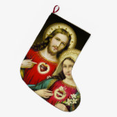 Sacred Jesus Immaculate Heart Mary Grote Kerstsok (Voorkant (Hangend))