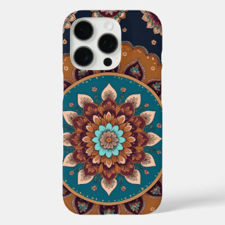 Sacred Lotus Mandala iPhone 15 Pro Coque - Élégant