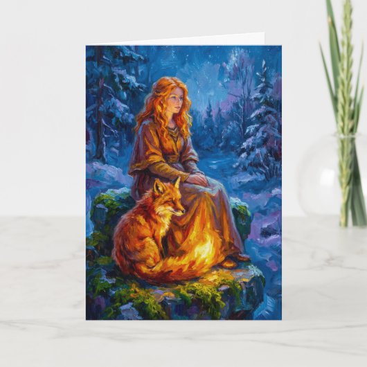 Sacred Nature: Celtic Goddess Brigid Art on Canvas Kaart (Voorkant)