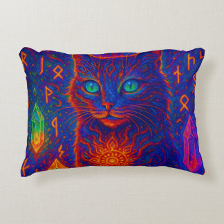 Sacred Neon Cat Accent Kussen