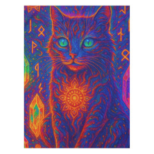 Sacred Neon Cat Tafelkleed