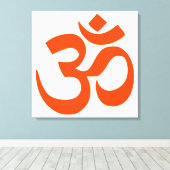 Sacred Om Symbol Canvas Afdruk (Insitu (Houten vloer))