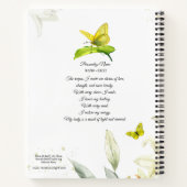 Sacred Recette Journal Blanc Lily Jaune Papillon (Dos)