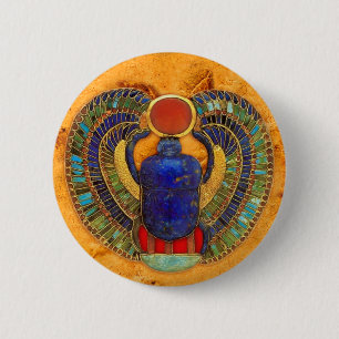 Sacred Scarab van het oude Egypte Ronde Button 5,7 Cm