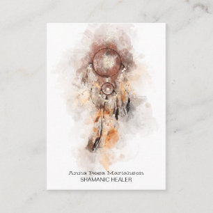 *~* Sacred Shamanic Dream Catcher Shaman Tribal Visitekaartje