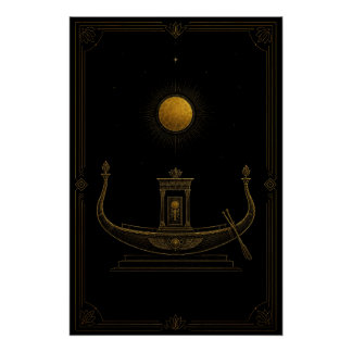 Sacred Solar Barque Beneath the Sun Poster