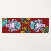 Sacred Stillness-Succulents and Skulls Yogamat (Voorkant (horizontaal))