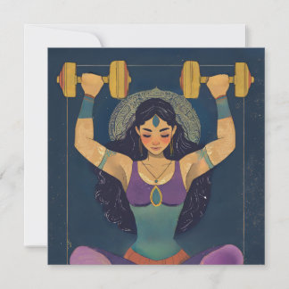 Sacred Strength Goddess Encouragement Card Feestdagenkaart