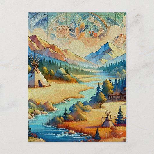 Sacred Valley - Indiaans stammenlandschap Briefkaart (Voorkant)