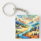 Sacred Valley Native American Landscape Sleutelhanger (voorkant)
