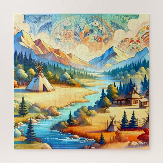 Sacred Valley Symbolic Landscape Composition Legpuzzel (Verticaal)